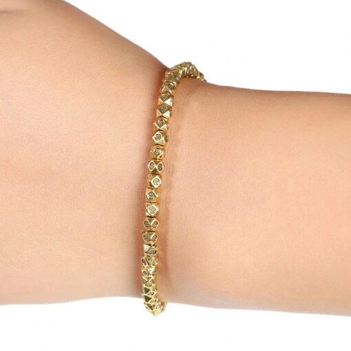 Tibetan Harmony Bracelet with Faceted Beads
