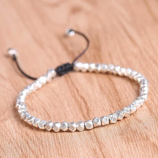 Tibetan Harmony Bracelet with Faceted Beads