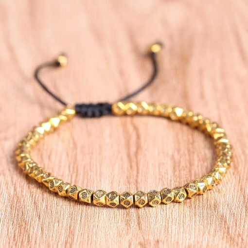 Tibetan Harmony Bracelet with Faceted Beads