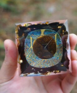 Rebirth Tree of Life Orgonite in Tiger Eye & Obsidian