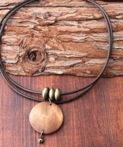 Natural Wood Sacred Tree of Life Necklace
