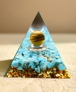 Turquoise & Tiger Eye "Magic Sun" Orgonite - Spiritual Healing Energy Stone