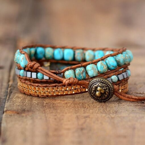 Turquoise Wrap Bracelet 'Soothing Energy'