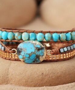 Turquoise Wrap Bracelet 'Soothing Energy'