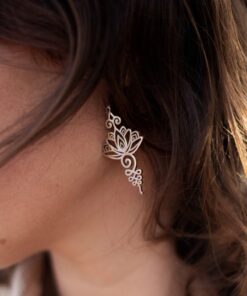 Lotus Unalome Earrings