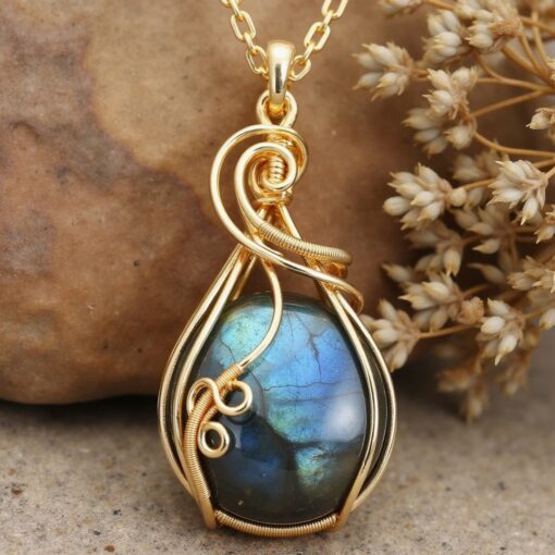 Universe Eye Labradorite Pendant