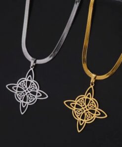 Eternal Protection Pendant - Witch's Knot with Flat Chain