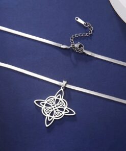 Eternal Protection Pendant - Witch's Knot with Flat Chain