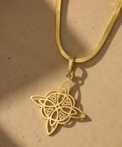 Eternal Protection Pendant - Witch's Knot with Flat Chain